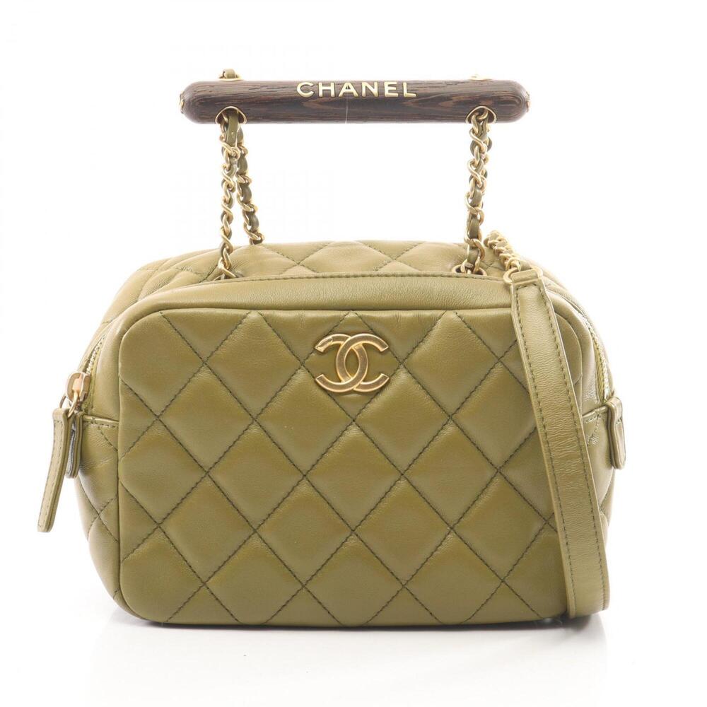 Chanel Matelassé Mini Bowling Bag, 2-Way Shoulder Bag/Handbag, Lambskin Leath...